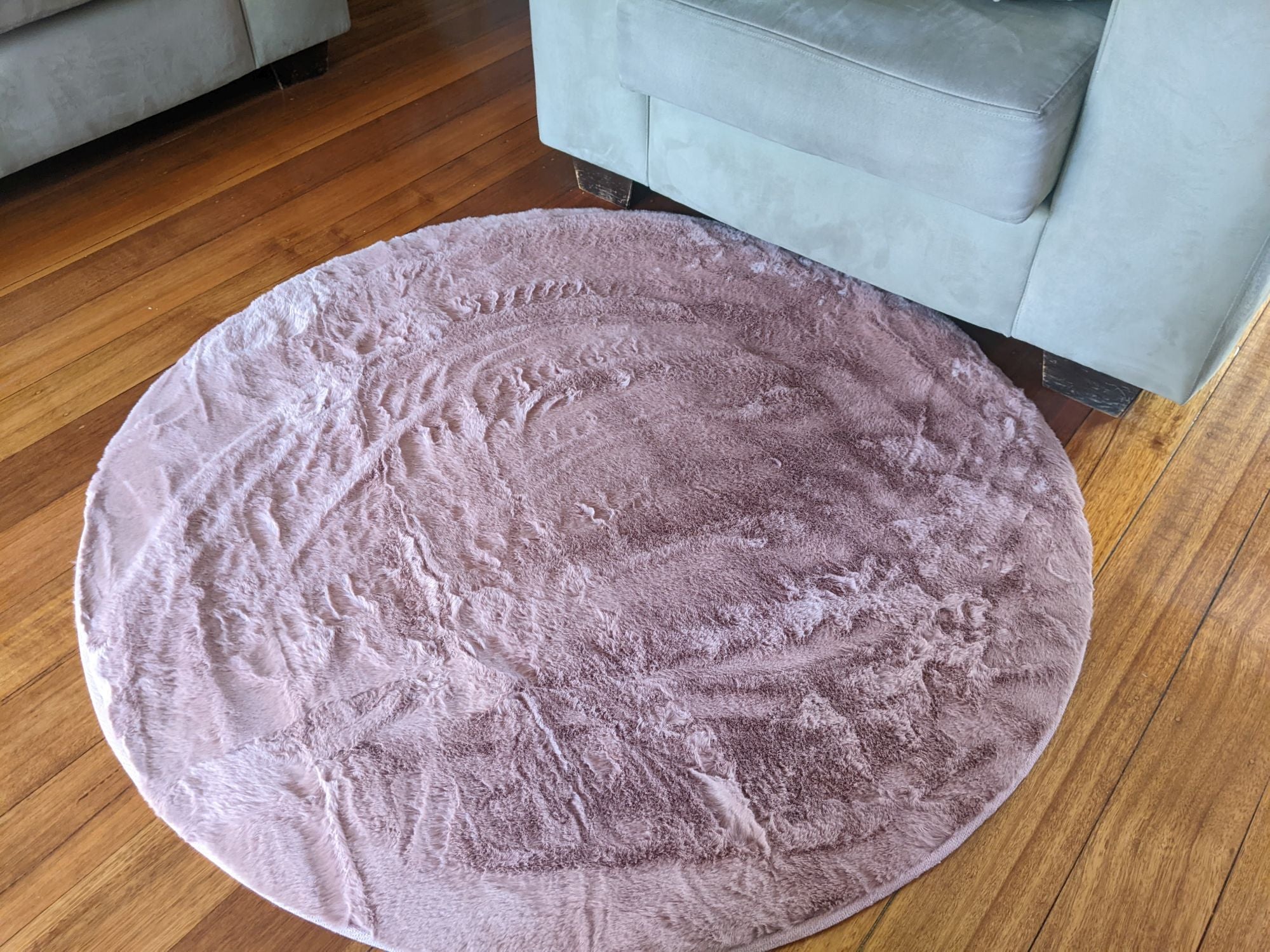 Splash Pink Circle faux fur