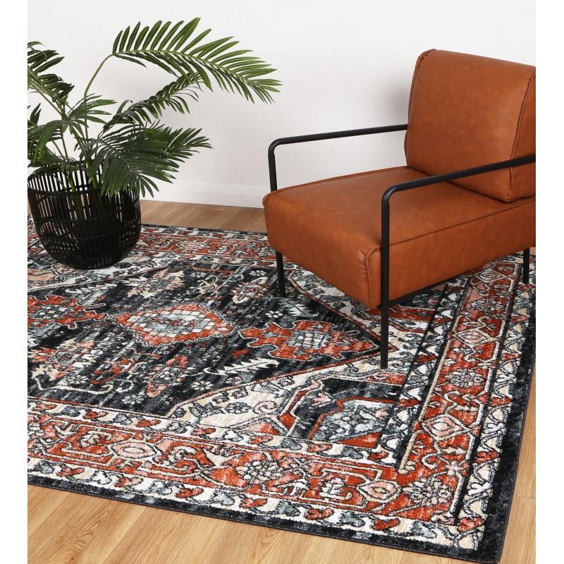 Estate Esta01 Black transitional rug