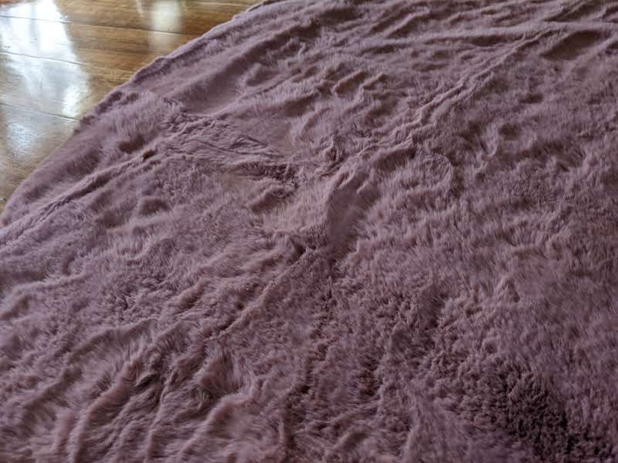 Splash Pink Circle faux fur
