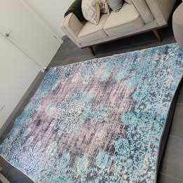 COZY MACHINE WASHABLE - Lagoon        Print Rug 200x300