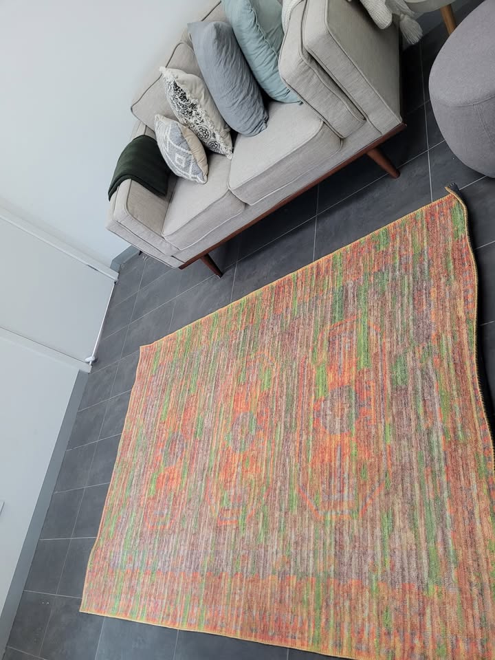 COZY MACHINE WASHABLE - Multi coloured Tribal - 160 x 230 cm