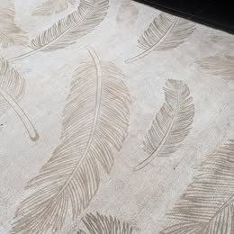 COZY MACHINE WASHABLE - Feather      Print Rug 200x300