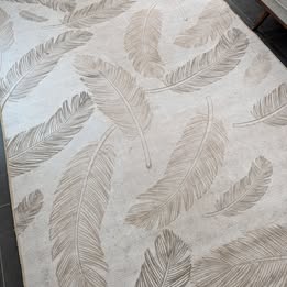 COZY MACHINE WASHABLE - Feather      Print Rug 200x300