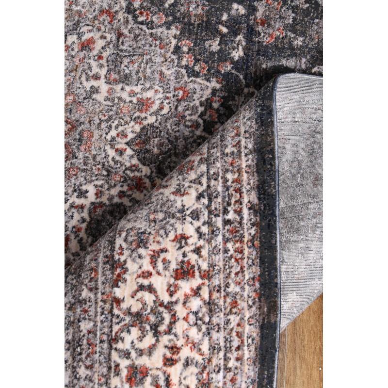 Alhambra navy transitional floor rug