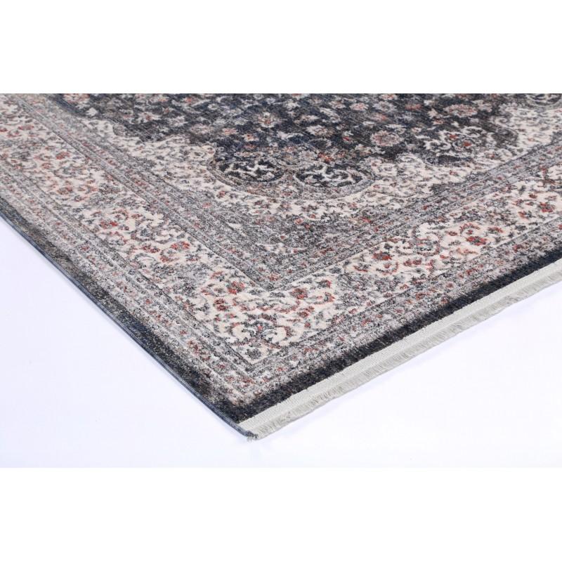 Alhambra navy transitional floor rug