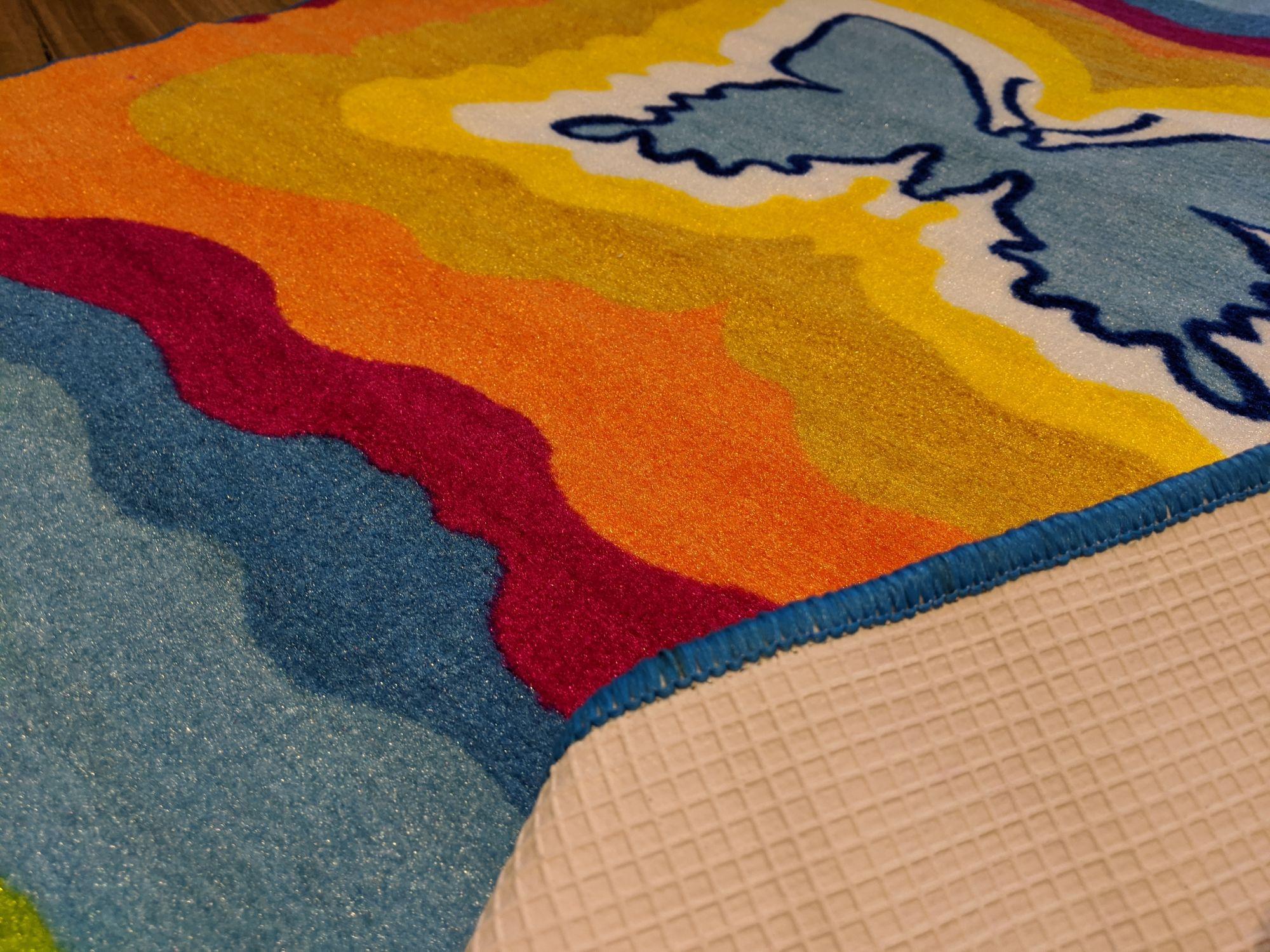 Fluro Butterfly kids rug