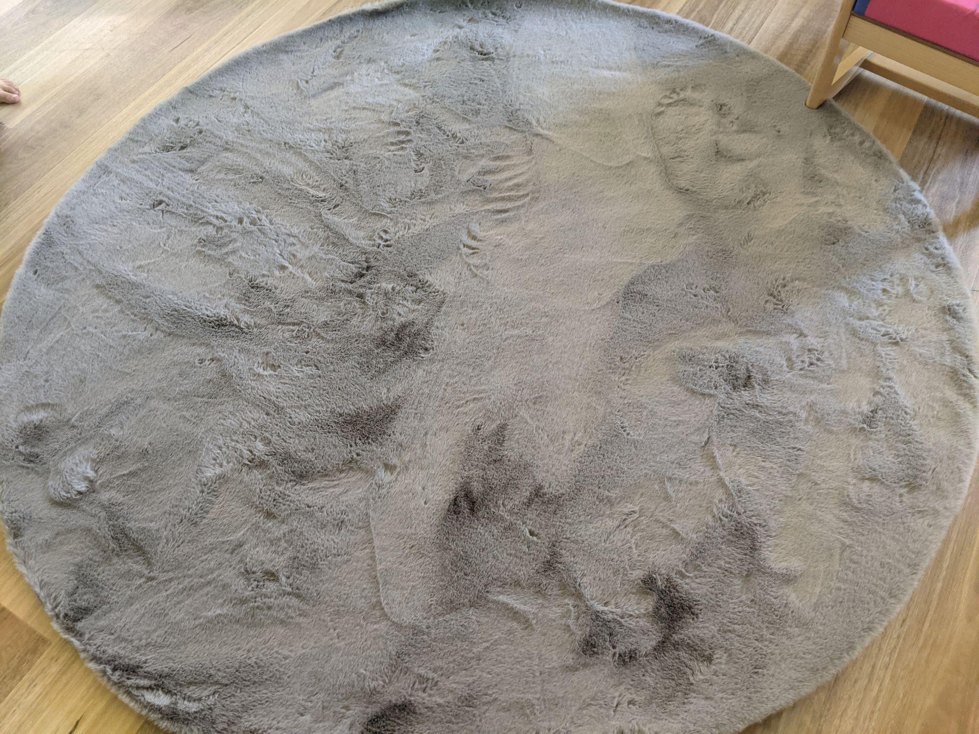 Splender Grey circle faux fur
