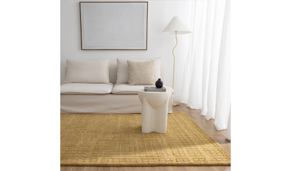 Abbie Citron Checkered Woven Wool Rug