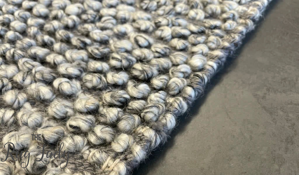 Avani Dark Grey Stone Loop Rug