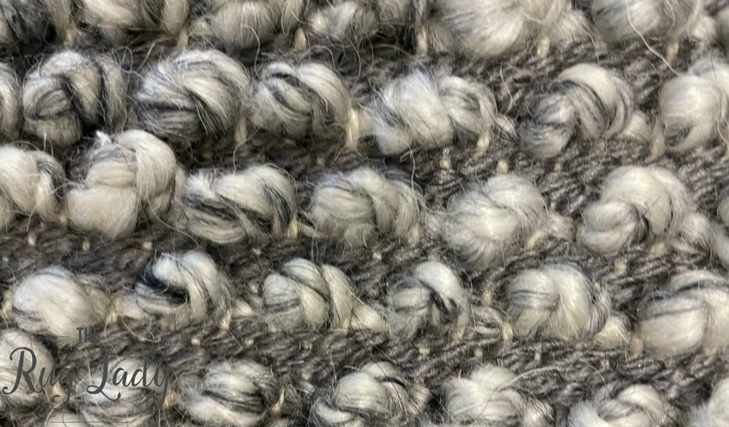 Avani Dark Grey Stone Loop Rug