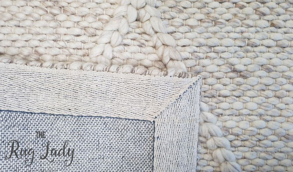 Darcy Diamond Beige Felted Wool Rug