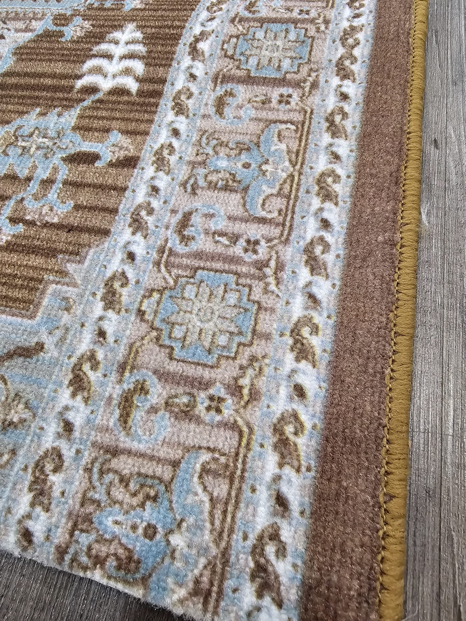 Gabe medallion brown hallway runner 67cm Wide