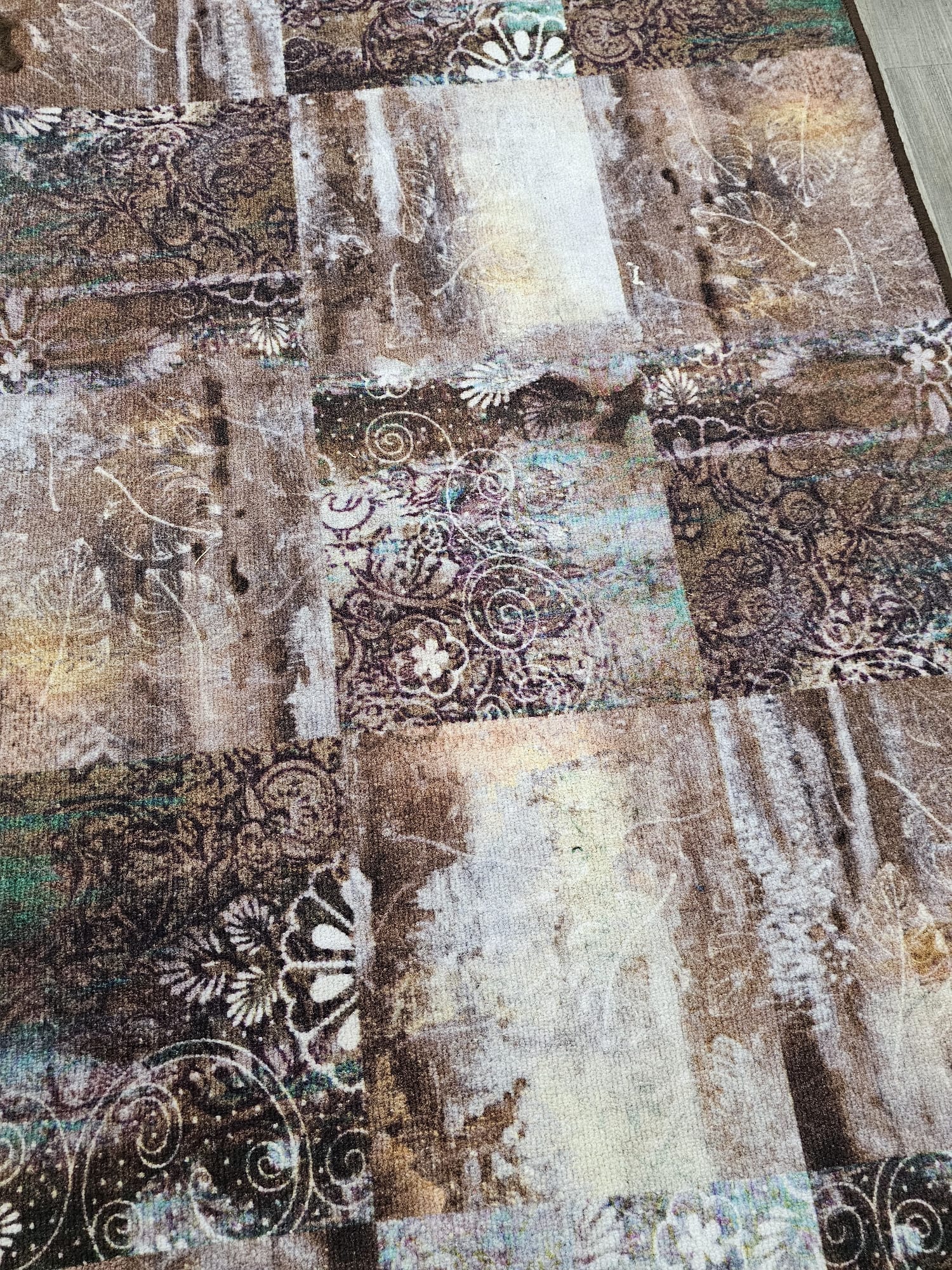 Gabe artistic brown hallway runner 80 cm Wide