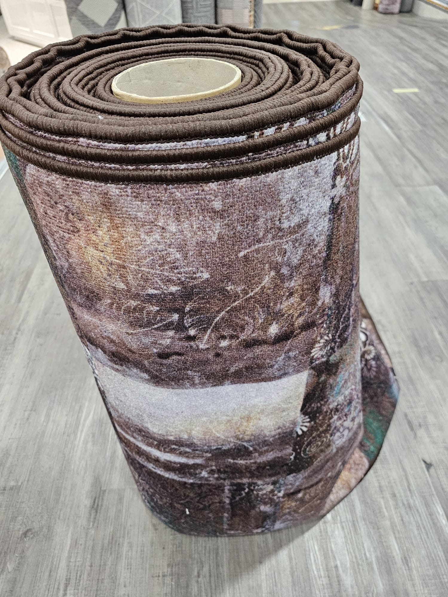 Gabe artistic brown hallway runner 80 cm Wide