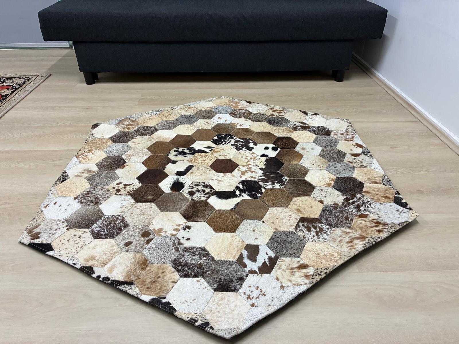 cow hide rug Pentagon 145 x 122cm