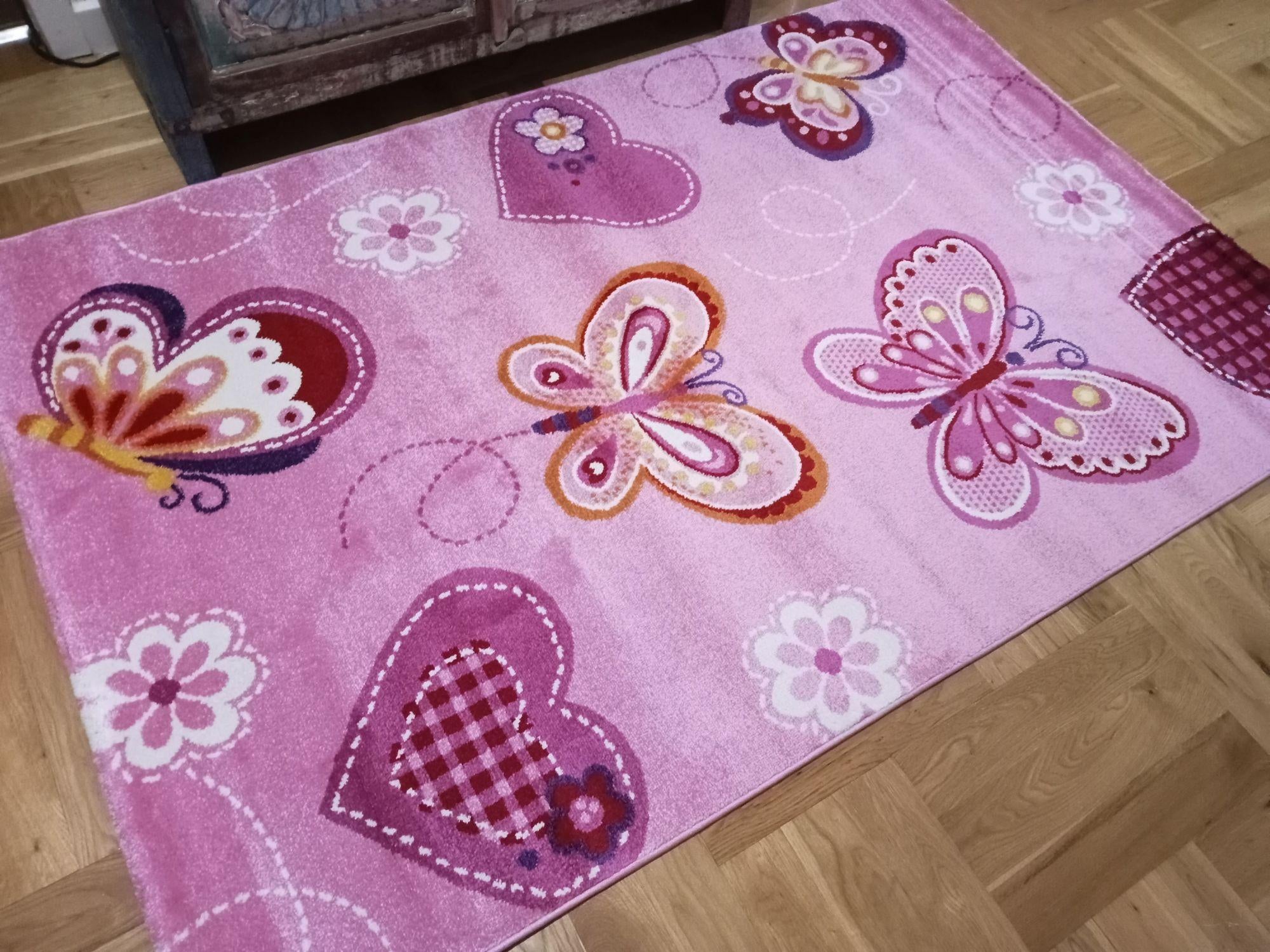 Pink butterfly Kids rugs