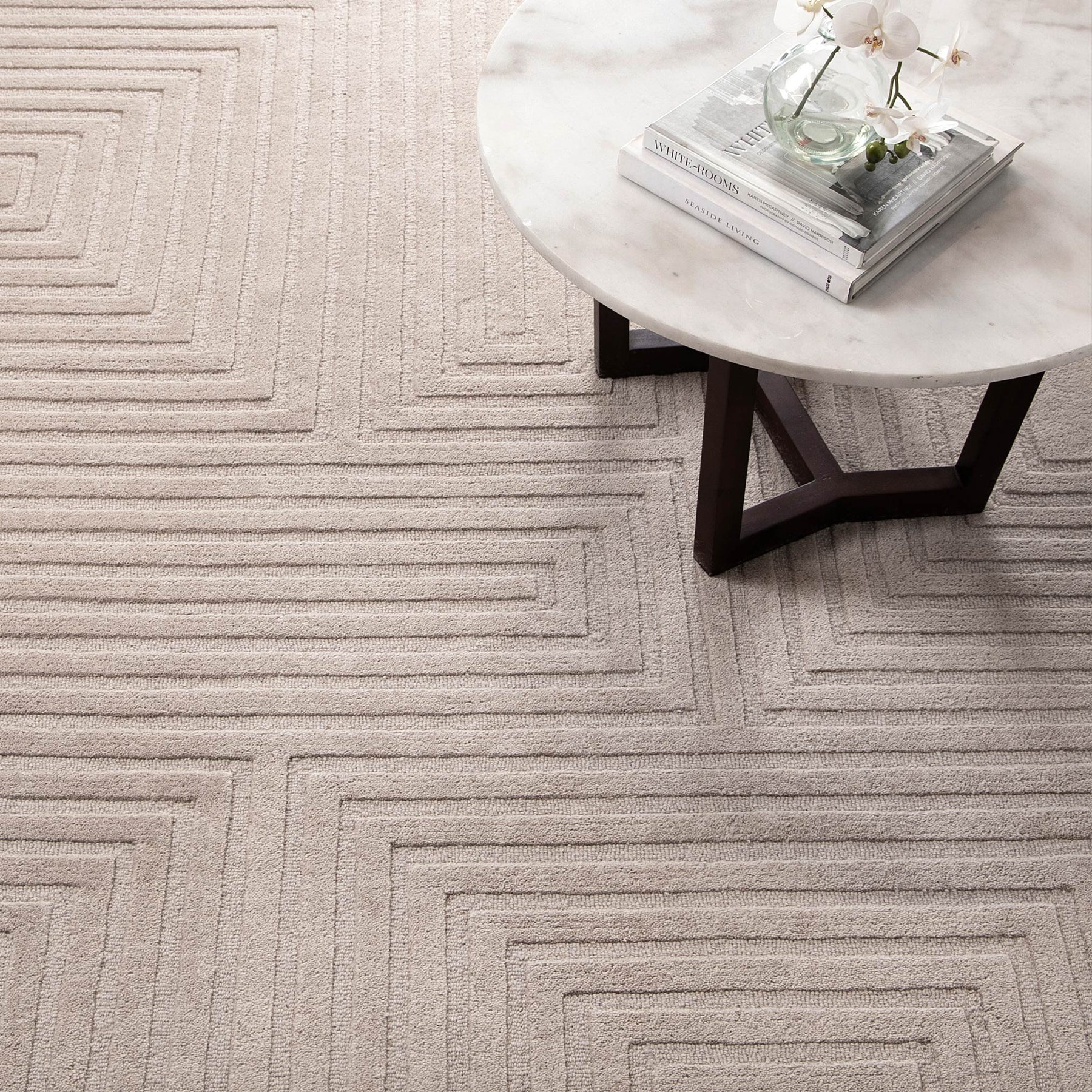 Les Nomades Felix Beige Wool Rug