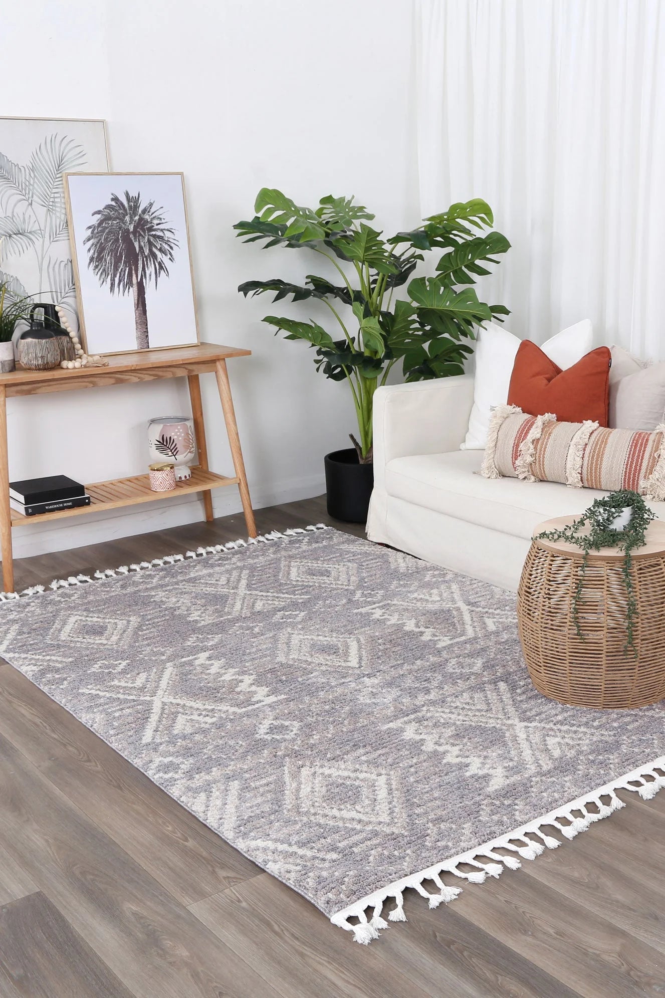 Morocco Ash modern shagg Rug
