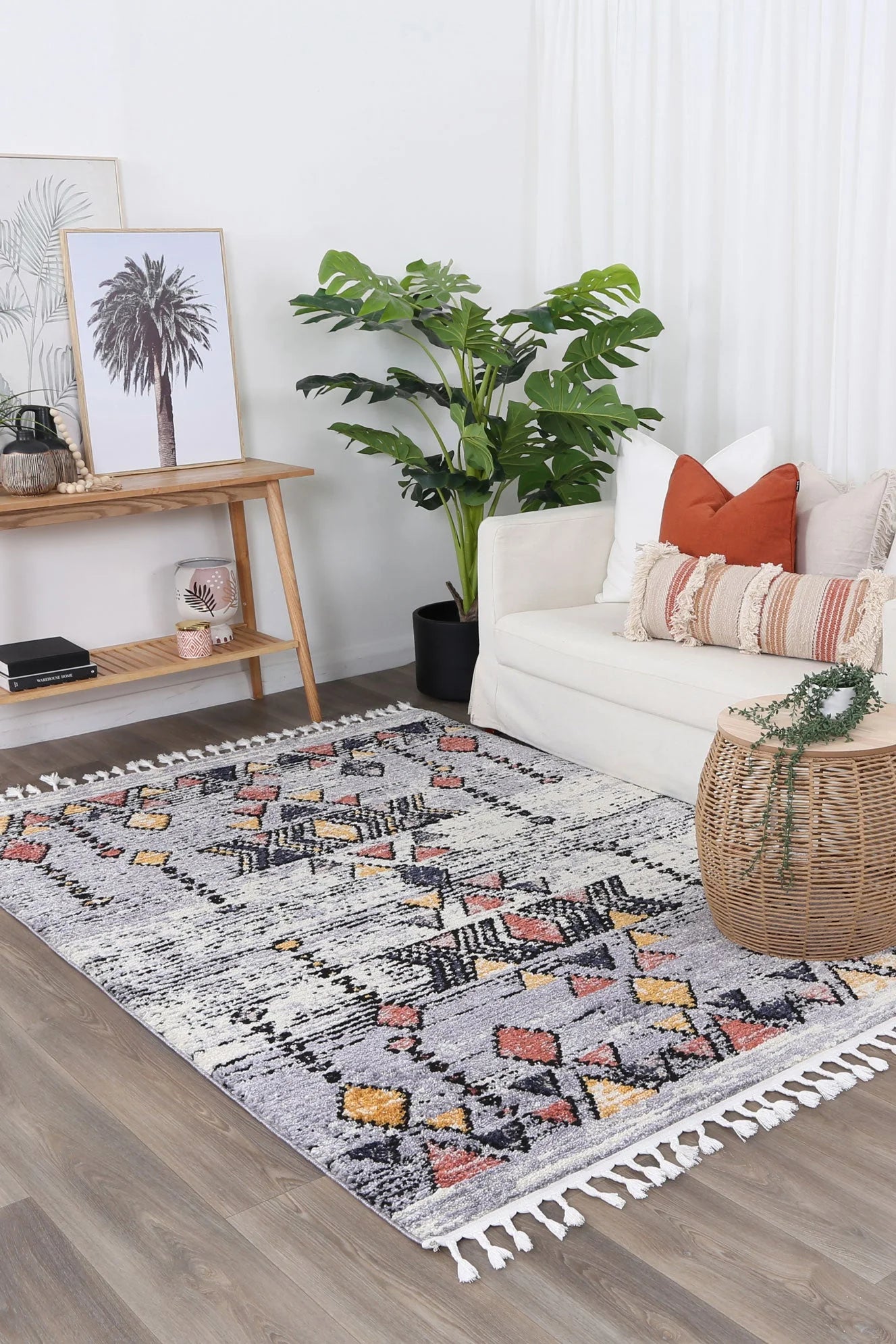Morocco Cross Multi shagg Rug