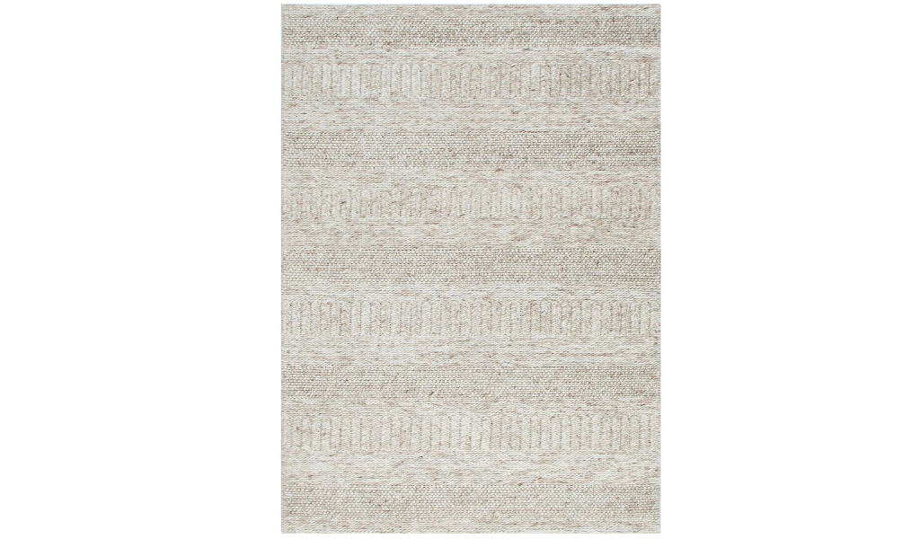 Priva Beige Multi Braided Pattern Wool Rug