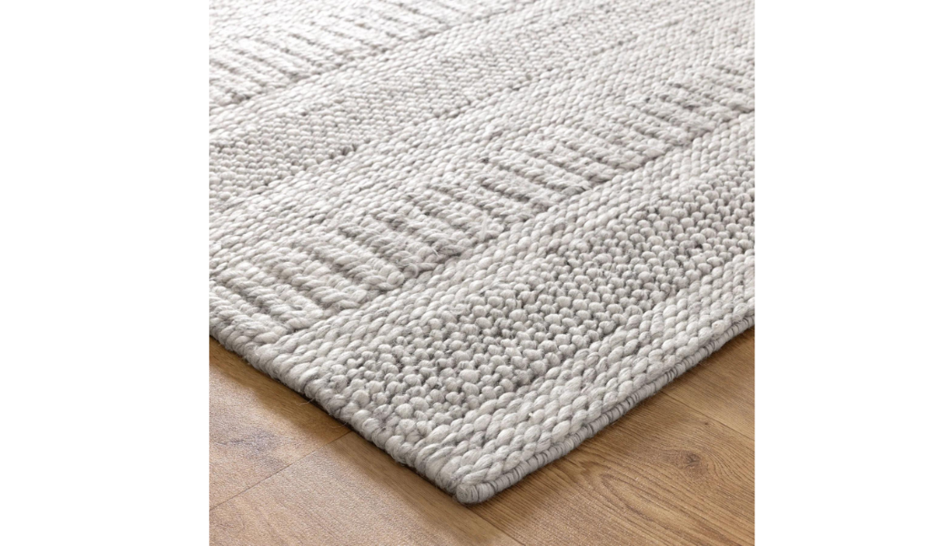 Priva Grey Multi Braided Pattern Wool Rug