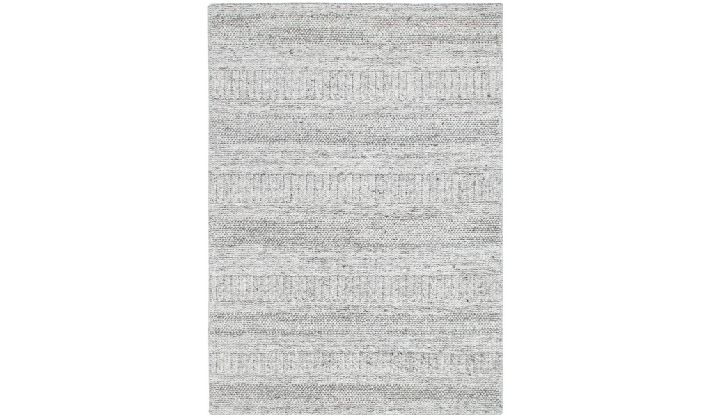 Priva Grey Multi Braided Pattern Wool Rug