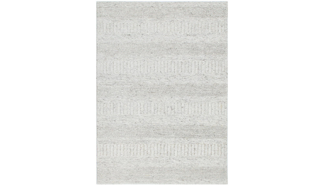 Priva Ivory Multi Braided Pattern Wool Rug