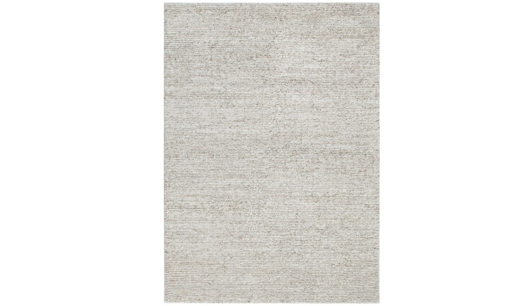 Priva Beige Hand Woven Textured Wool Rug