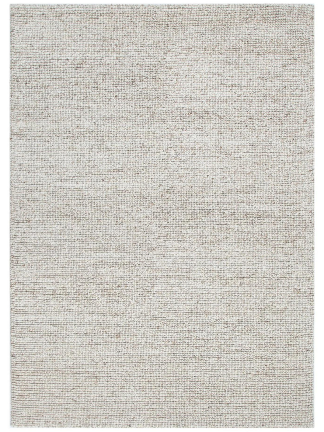 Priva Beige Hand Woven Textured Wool Rug