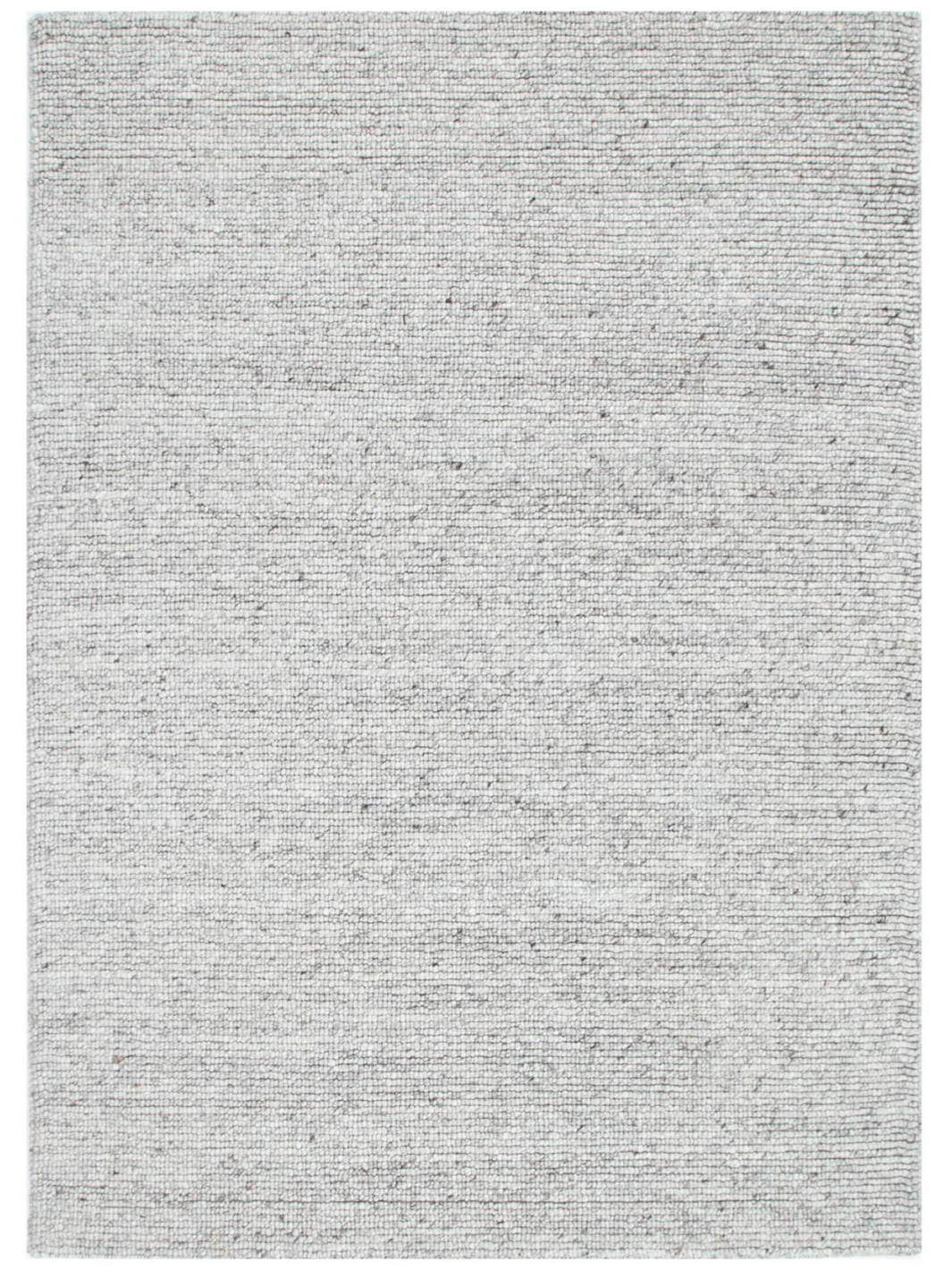 Priva Grey Hand Woven Textured Wool Rug