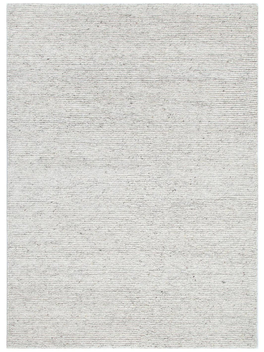 Priva Ivory Hand Woven Textured Wool Rug