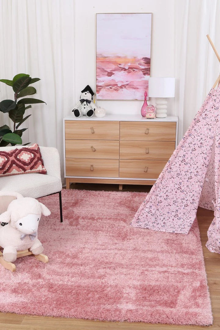 Puffy soft Shaggy pink 160 x 230cm rug