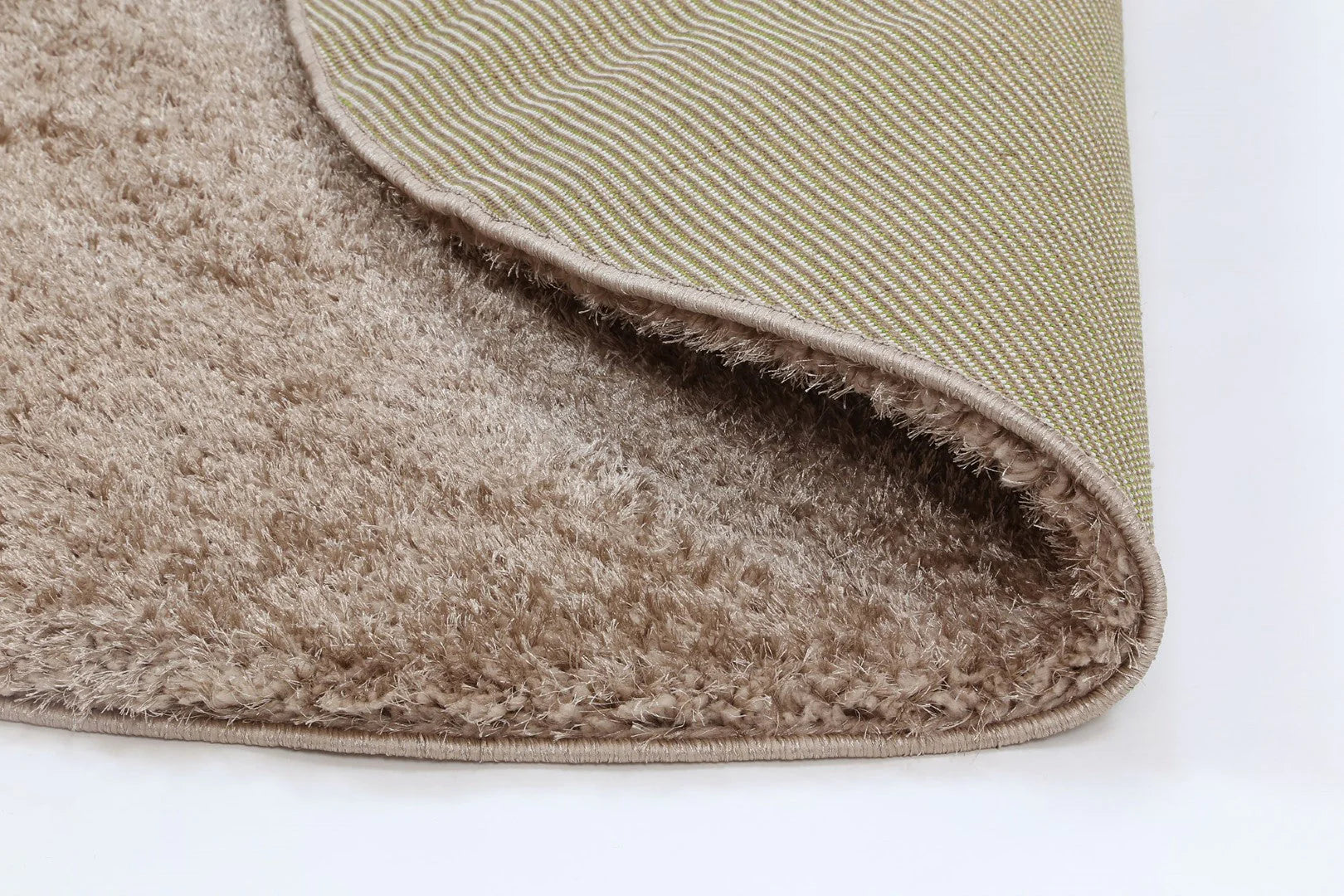 Puffy Soft Shag Round Rug beige