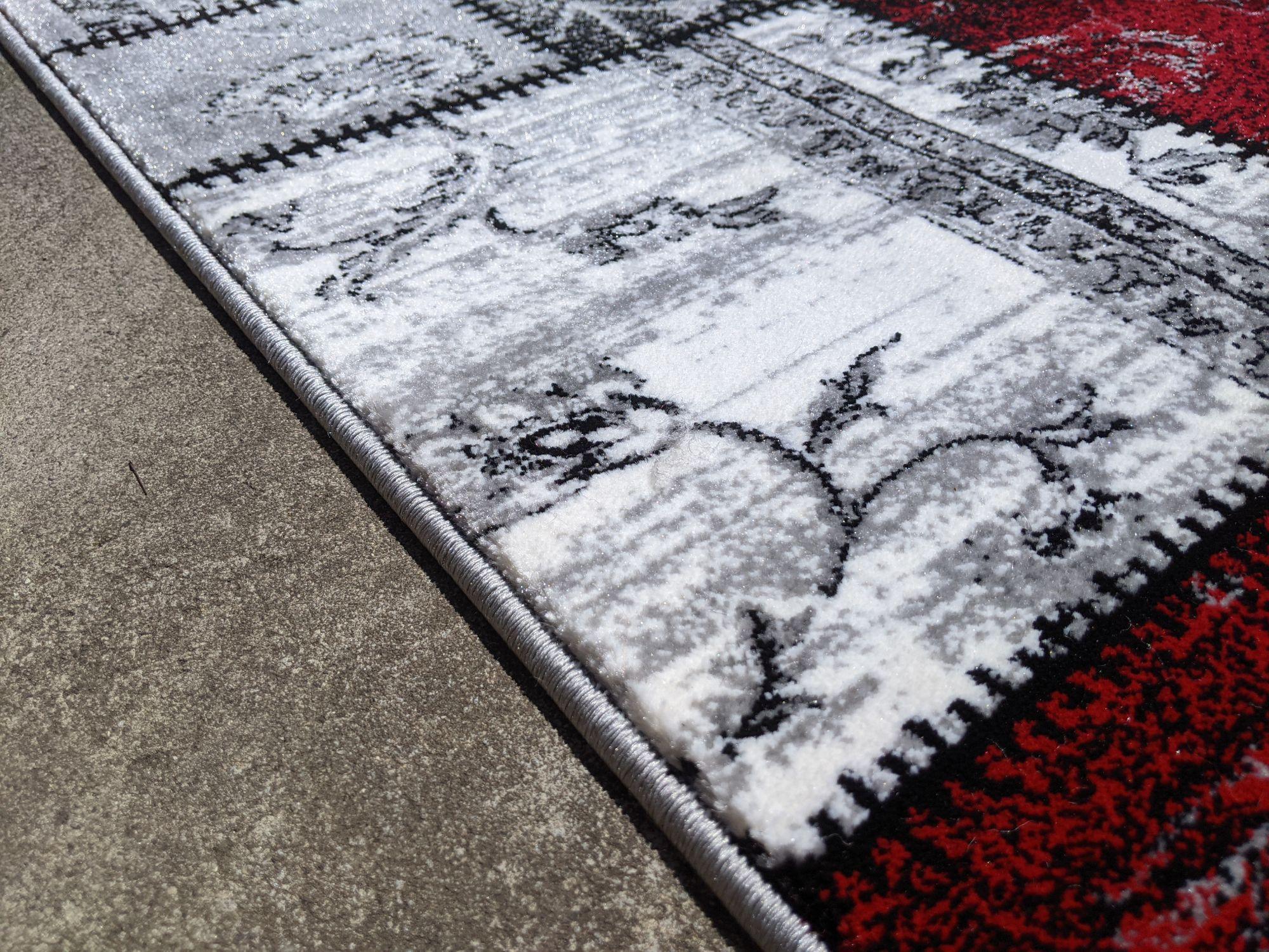Istanbul 3011 grey red 80 cm wide Runner