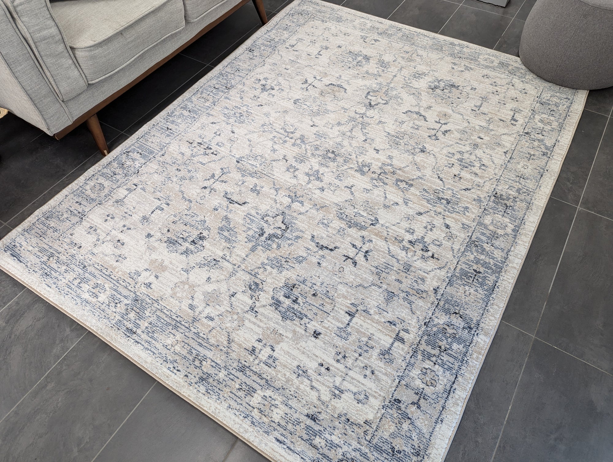 Fruzan transitional blue 160 x 220 cm