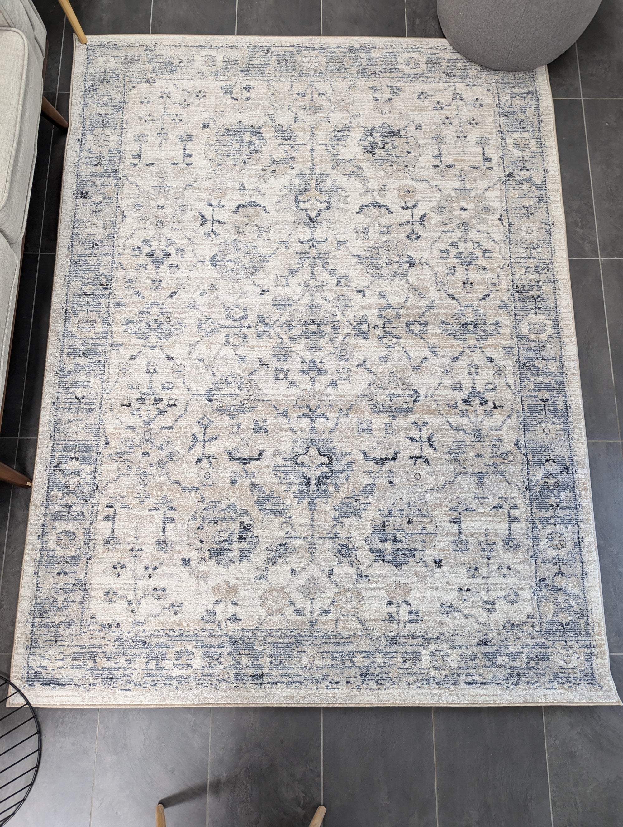 Fruzan transitional blue 160 x 220 cm