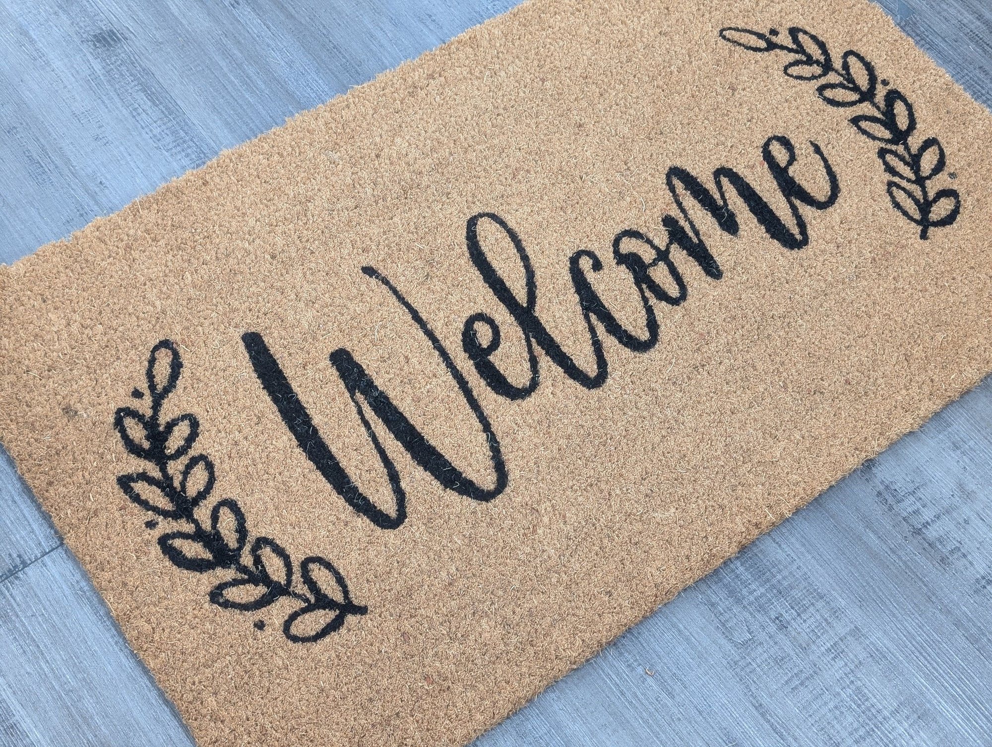 Outdoor Coir Mat - Welcome Wreath