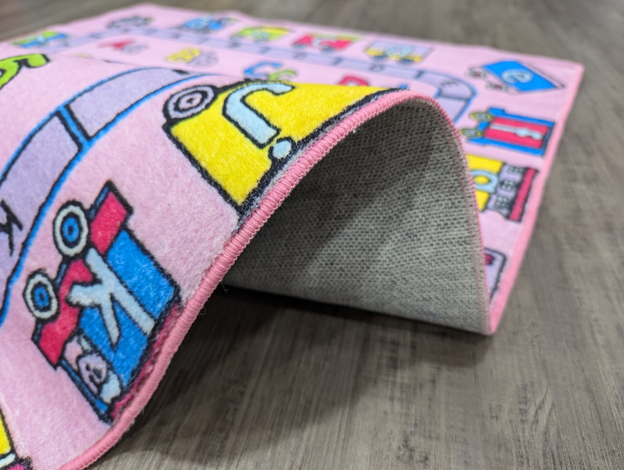 Pink ABC 123 girls kids rug