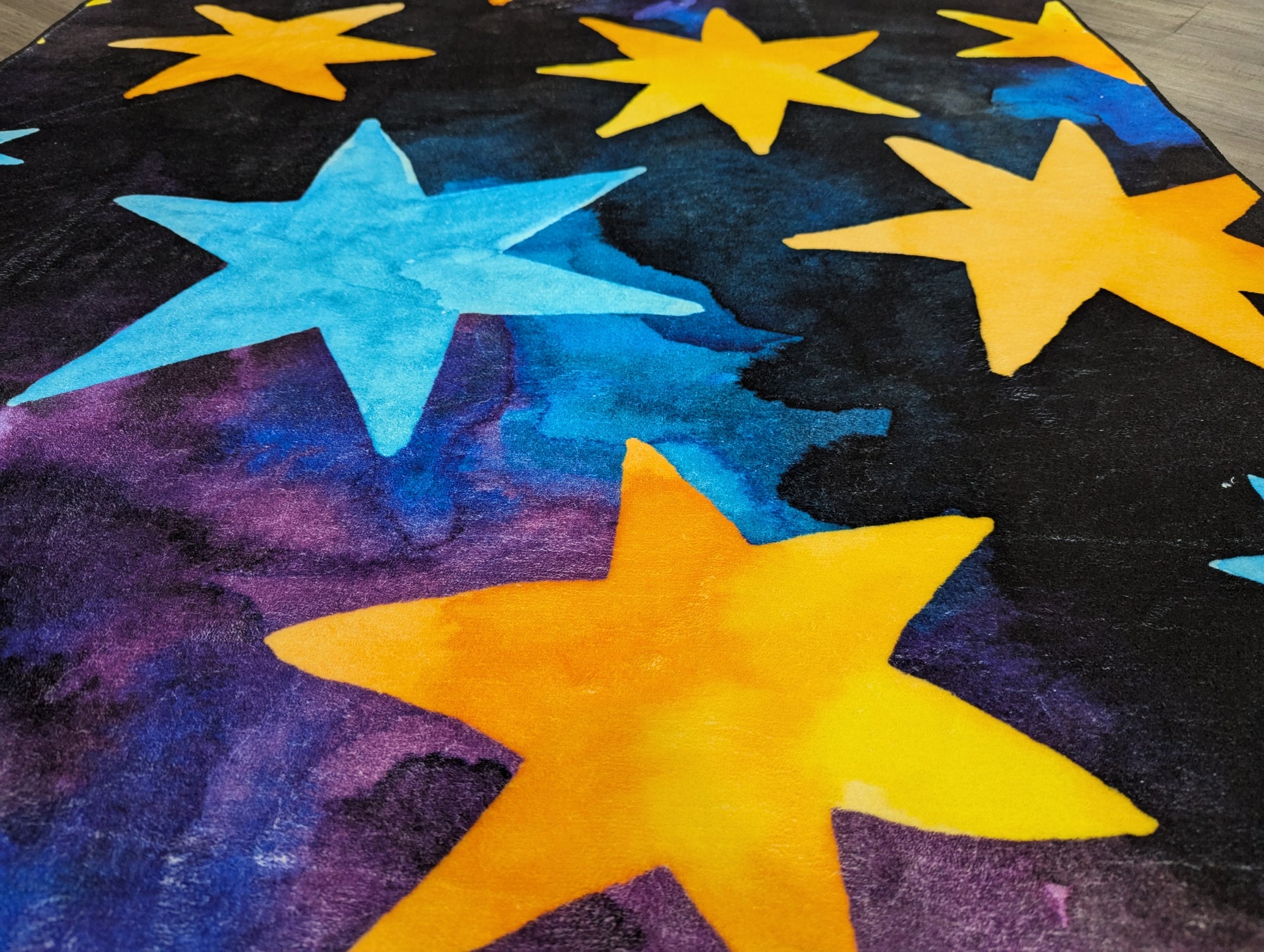 Stars shinning bright kids rug