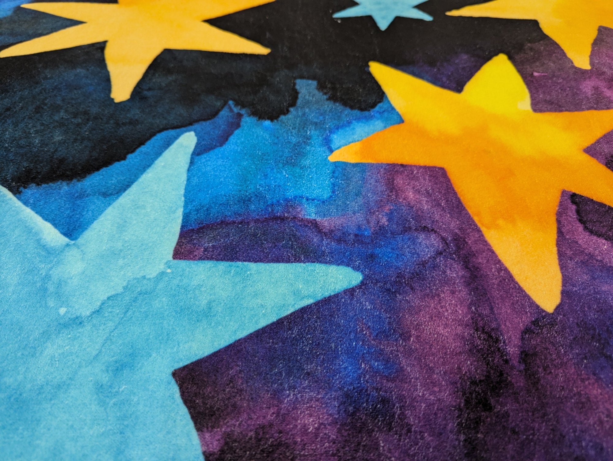 Stars shinning bright kids rug