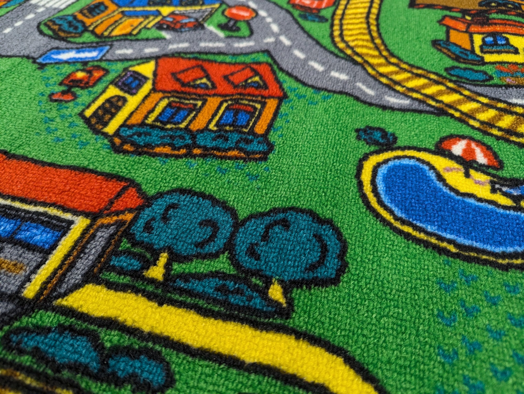 Roads city kids floor rug