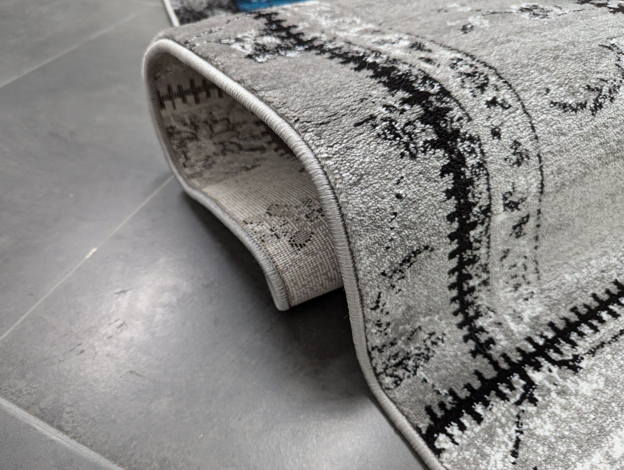 Istanbul 3011 grey blue 80 cm wide Runner