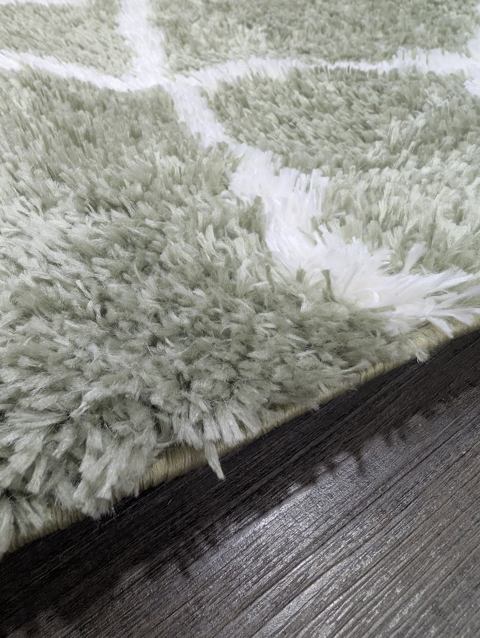 2 Jasmine shaggy 80 cm wide runner Green