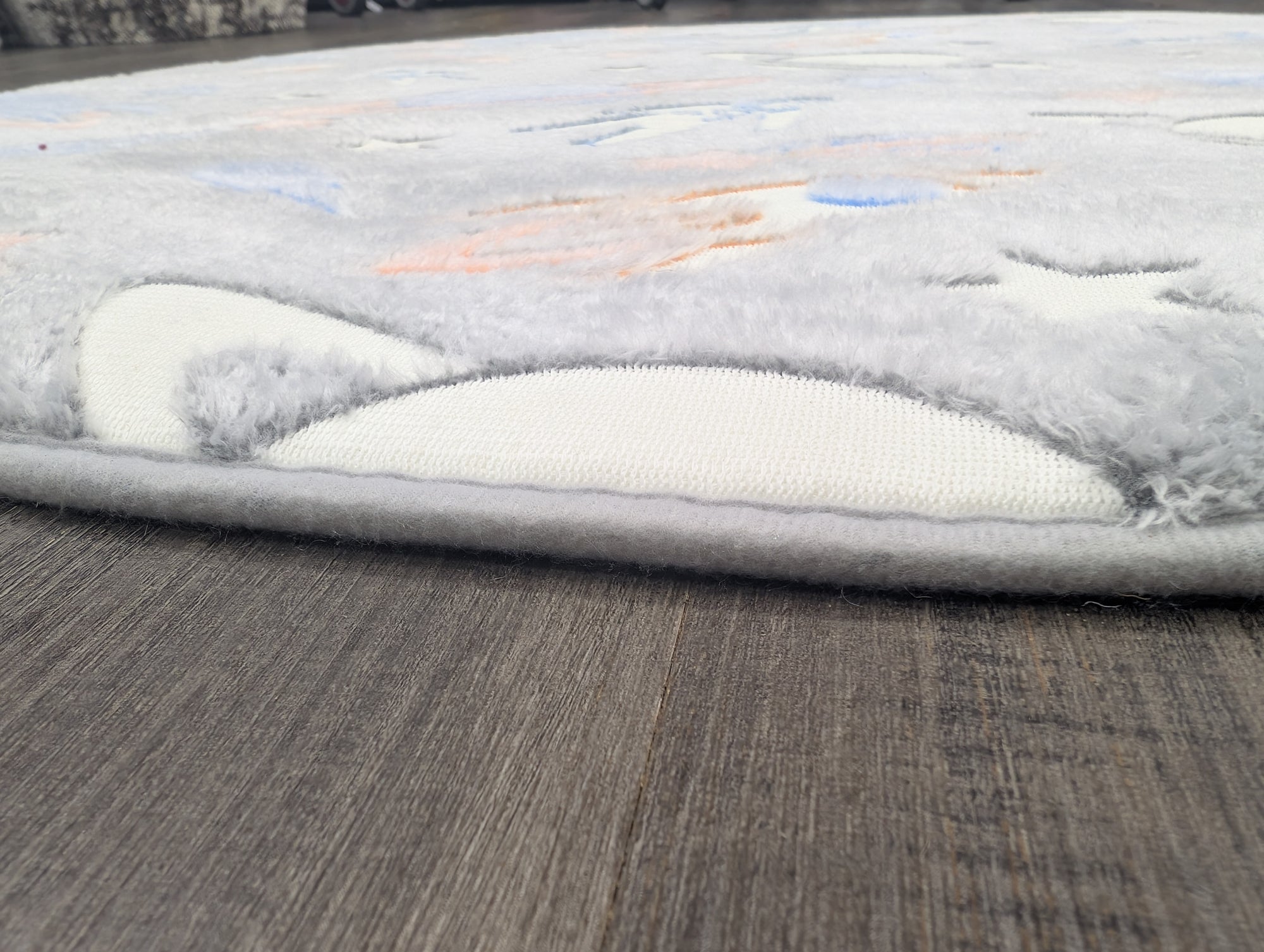 Space time circle Glow in the dark kids rug