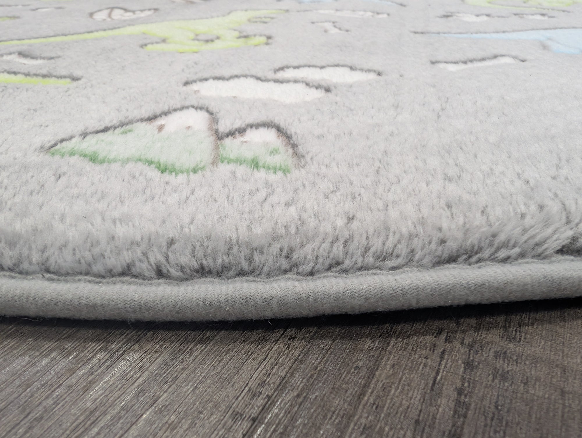 Dinosaurs circle Glow in the dark kids rug