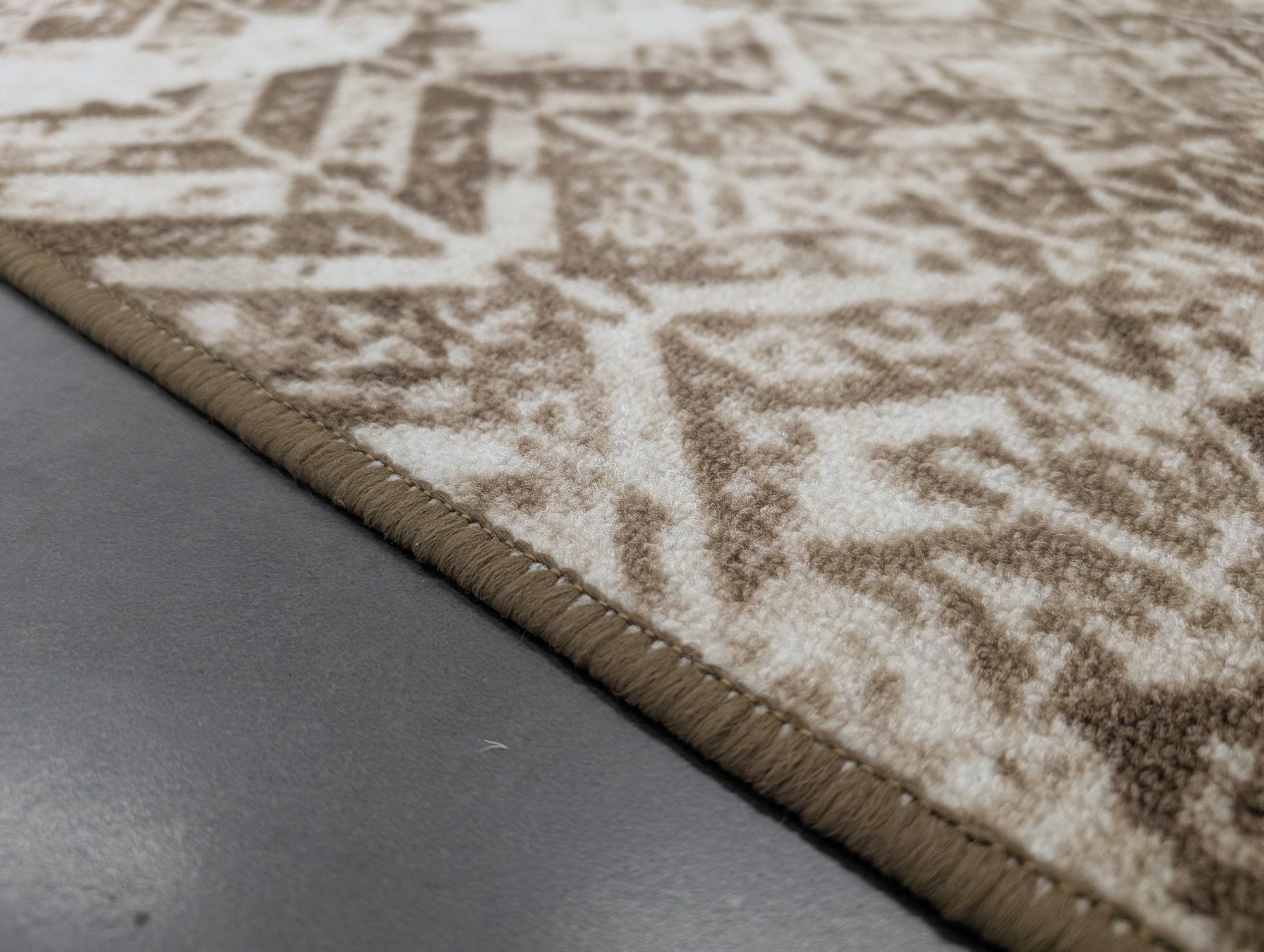 Gabe beige brown modern design hallway runner 80cm Wide