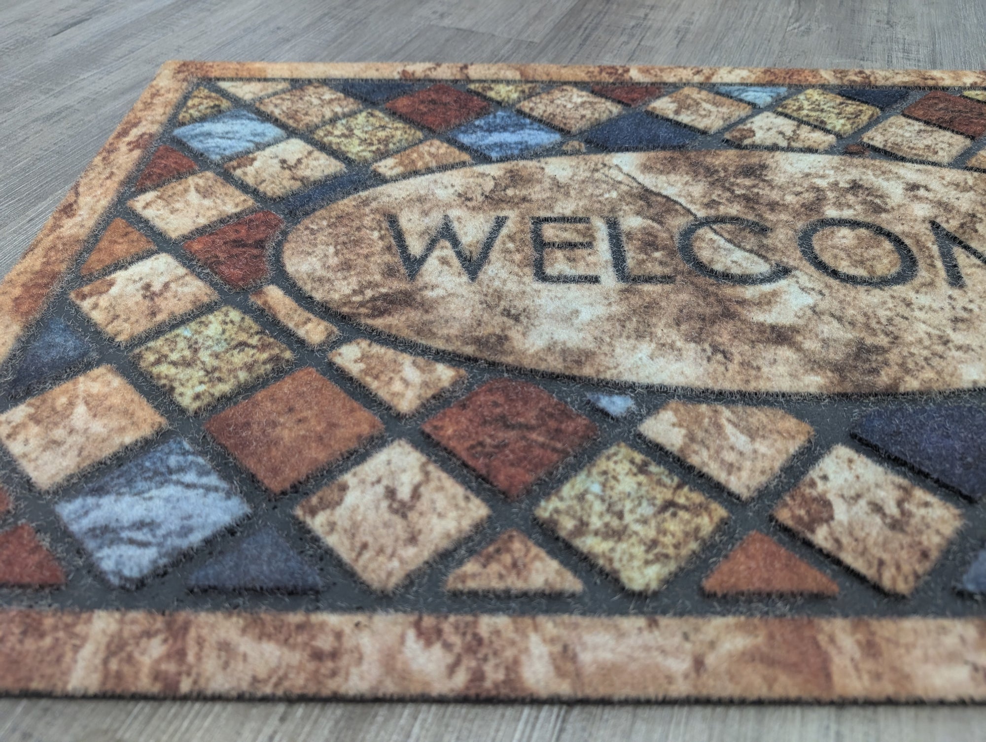 Outdoor Mat welcome Retro PVC