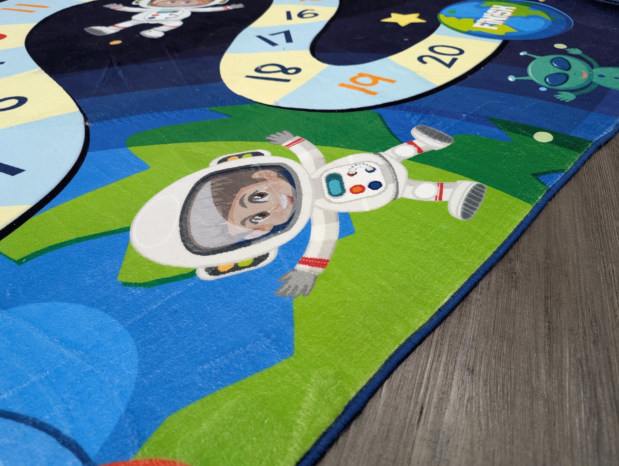 Space numbers Learn to count kids rug