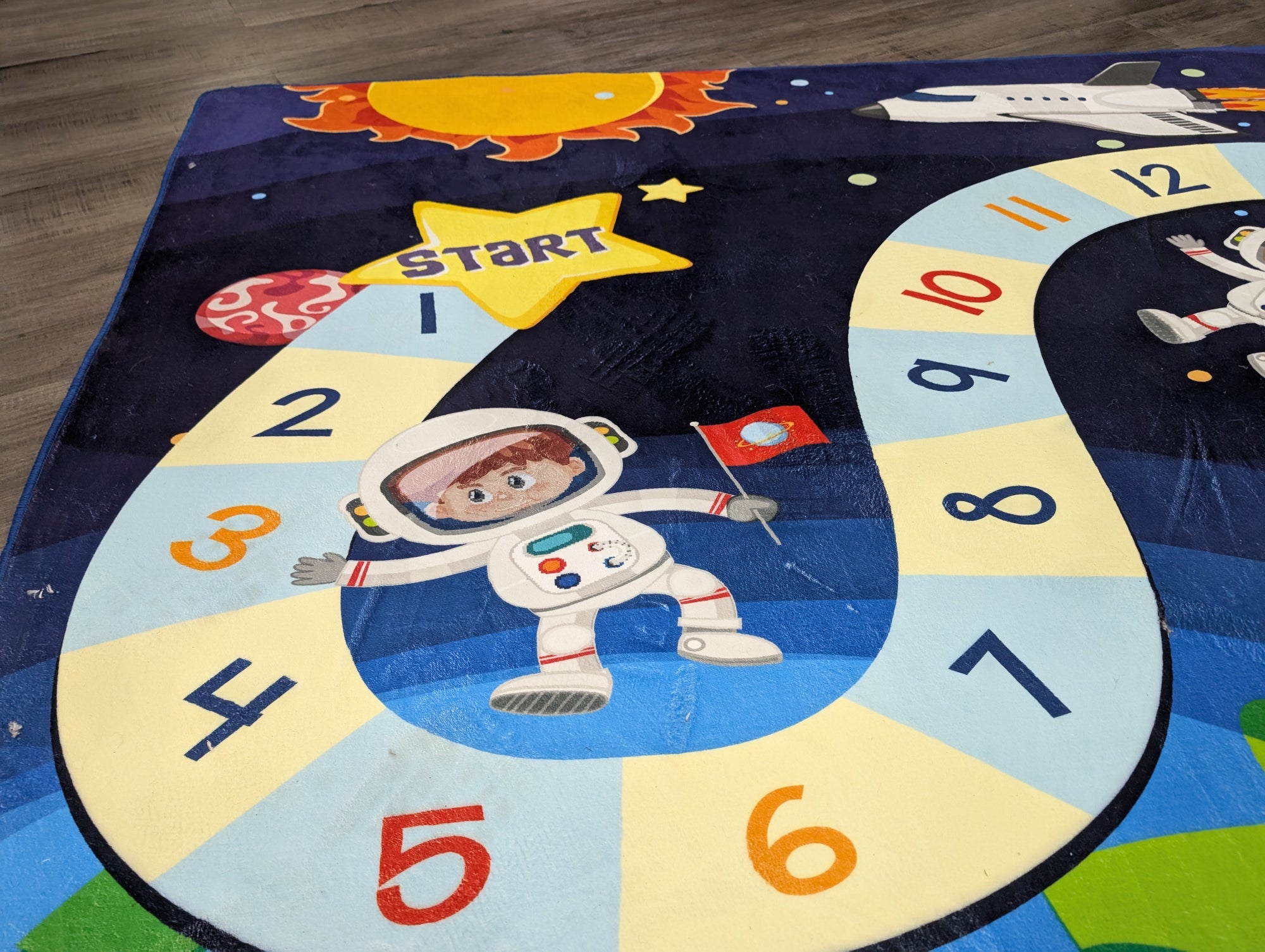 Space numbers Learn to count kids rug