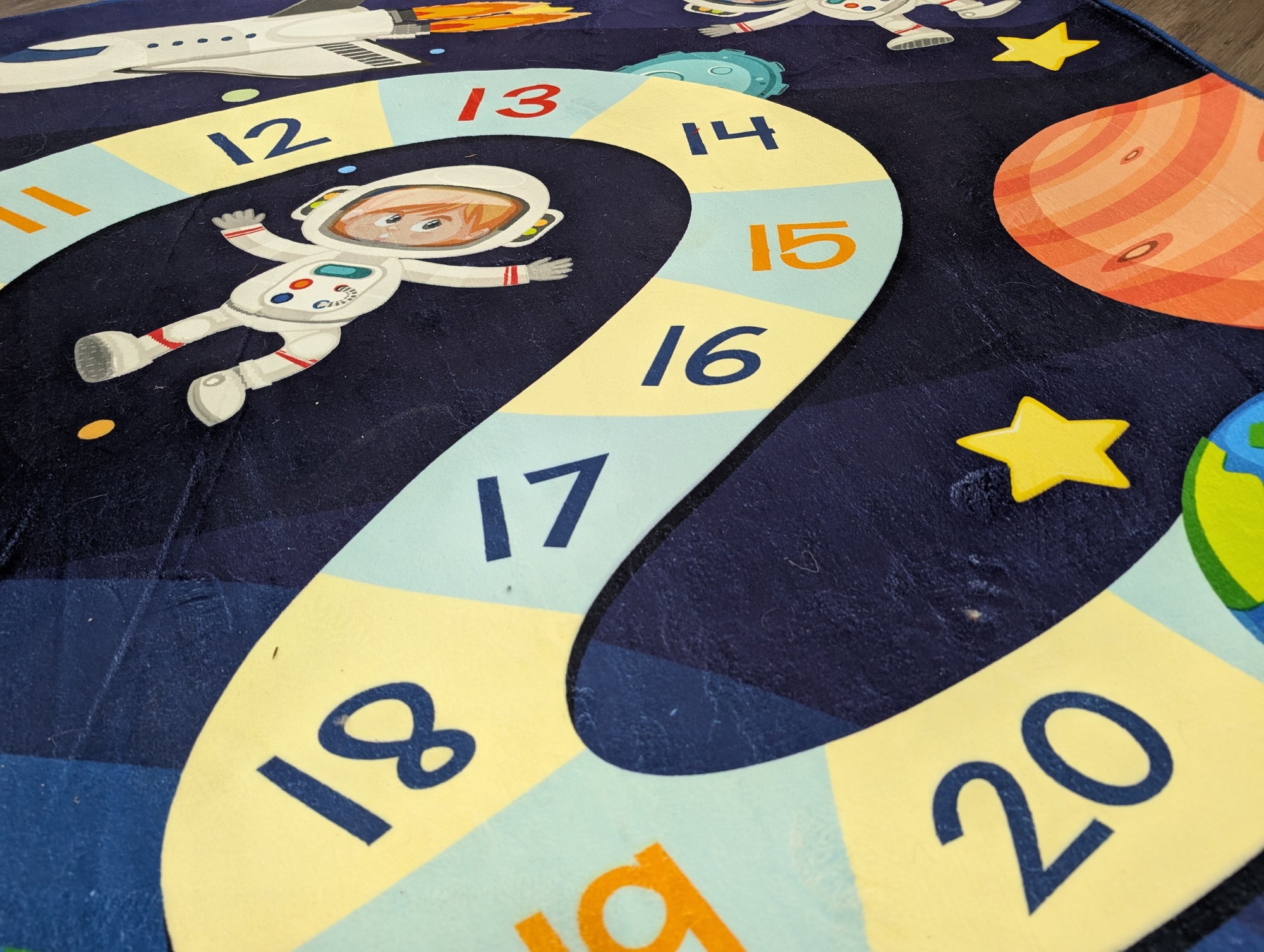 Space numbers Learn to count kids rug